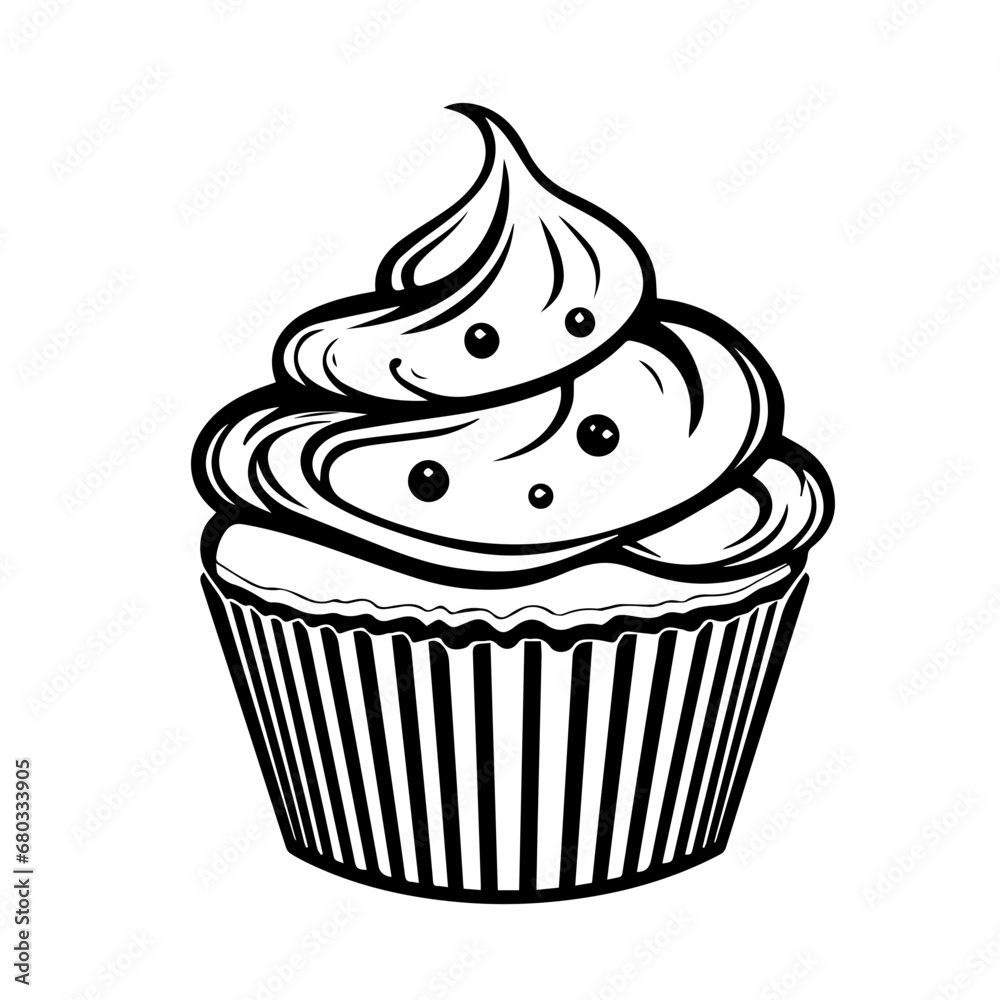 Tempting Cupcake Delight Vector Illustration Tempting Cupcake Delight Vector Illustration