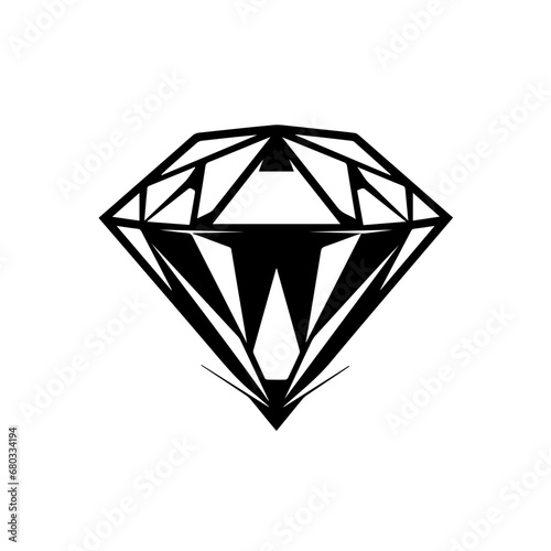 Sparkling Diamond Gem Vector Illustration
