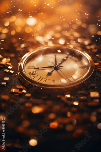 Macro photography inspired New Years Eve wallpaper AI generated illustration