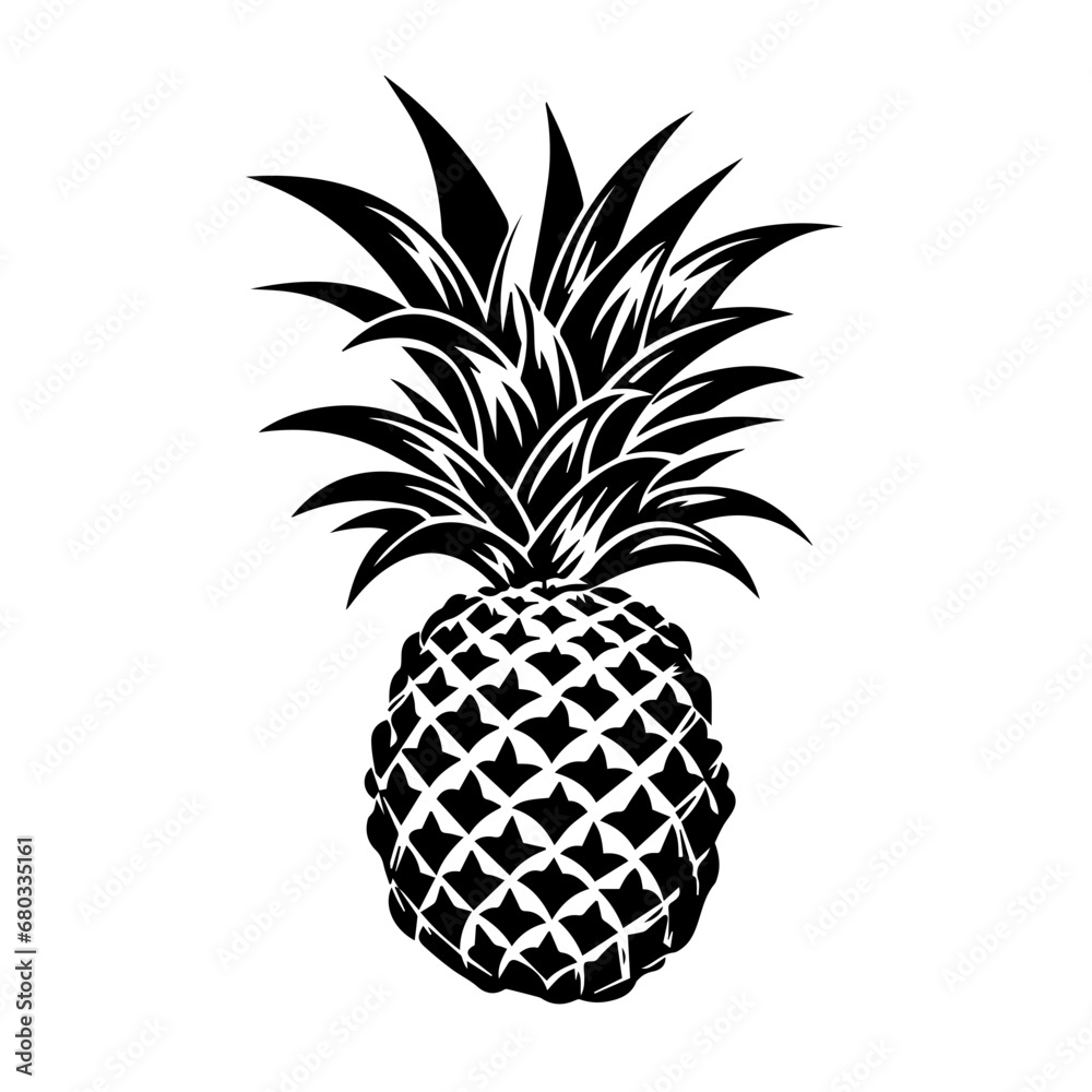 Tropical Pineapple Paradise Vector Illustration Tropical Pineapple Paradise Vector Illustration