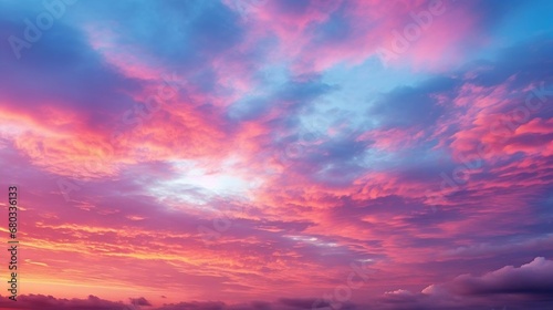 An artistic display of altocumulus clouds at twilight 