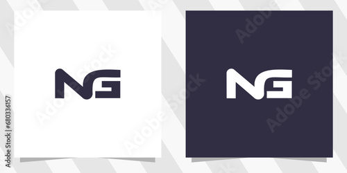 letter ng gn logo design