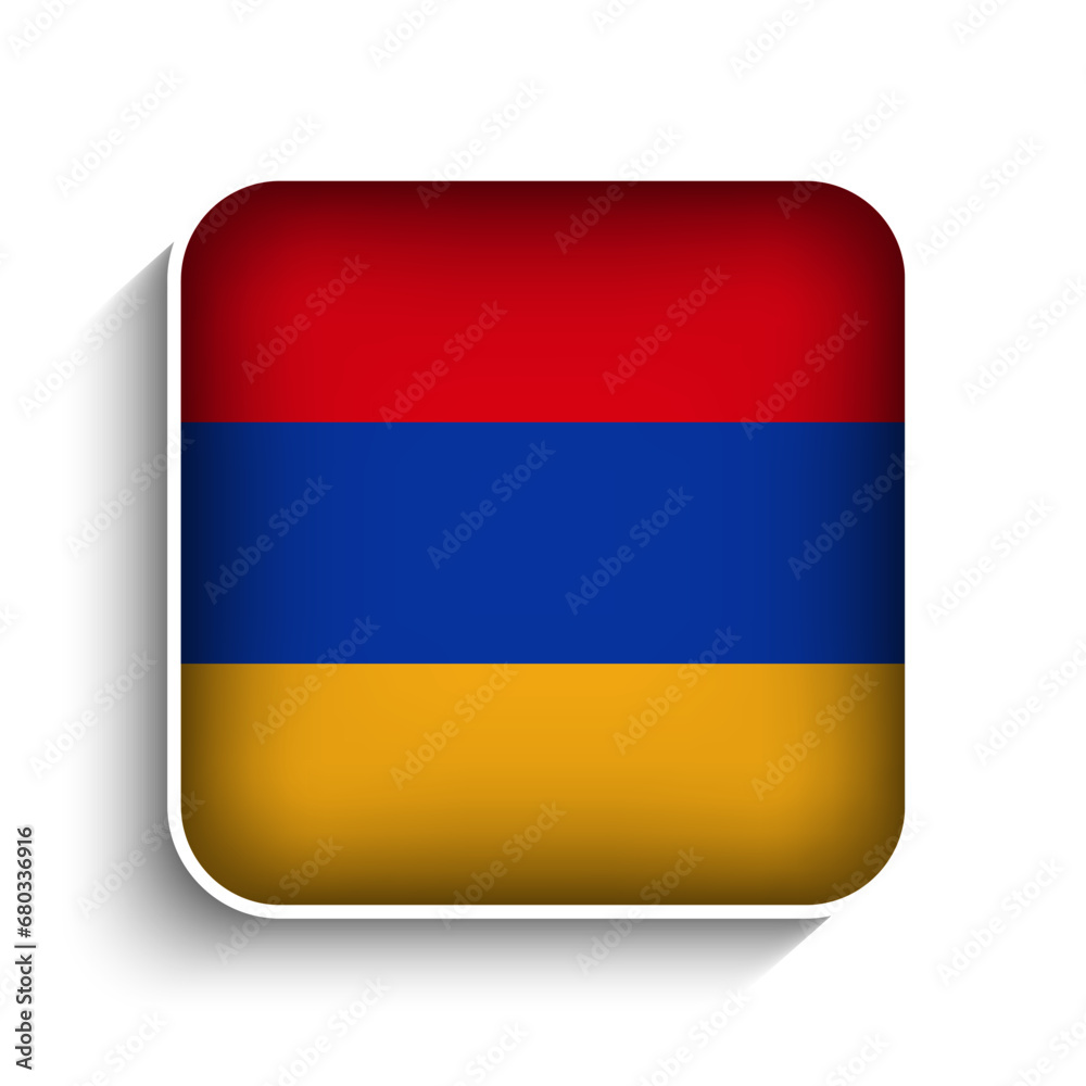 Vector Square Armenia Flag Icon Vector Square Armenia Flag Icon