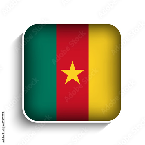 Free Download Vector Square Cameroon Flag Icon - GFXLoad