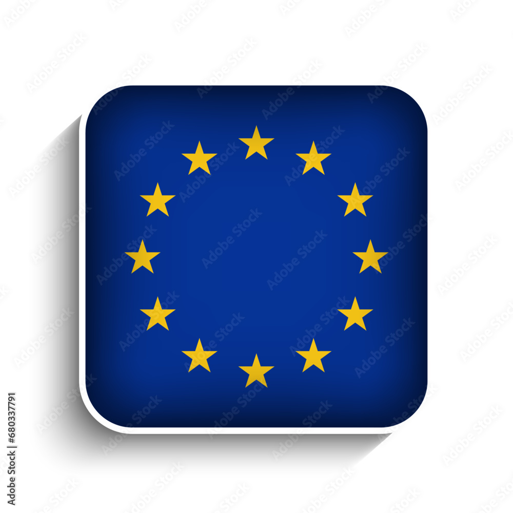 Vector Square European Flag Icon Vector Square European Flag Icon