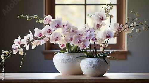 An orchid centerpiece, radiating elegance on display
