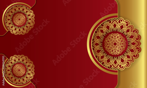 Luxury background with golden mandala ornament. - Vector.