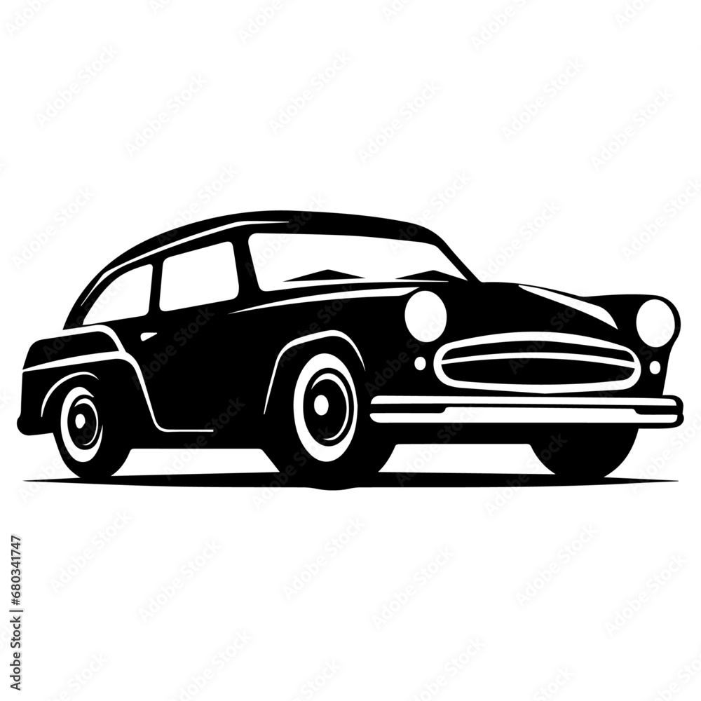 Car Vector silhouette illustration, a car logo concept vector silhouette, car icon vector