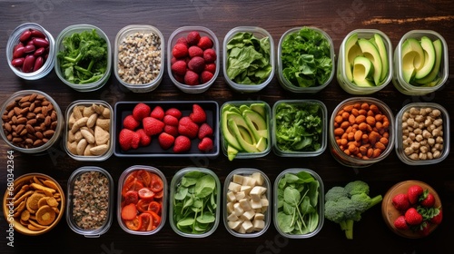 A shot of a healthy meal prep or snack AI generated illustration