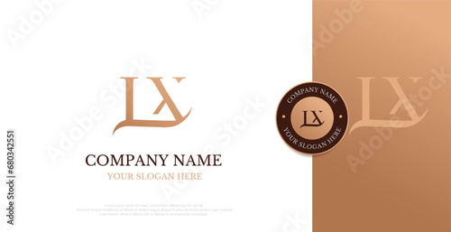 Initial LX Logo Design Vector 