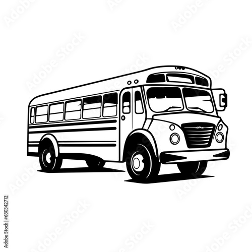 Cheerful School Bus Vector Illustration