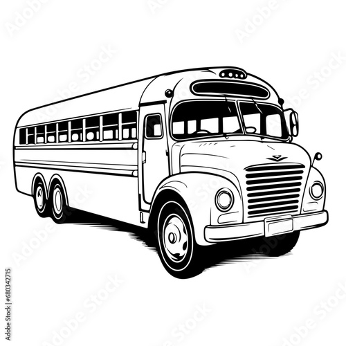 Cheerful School Bus Vector Illustration