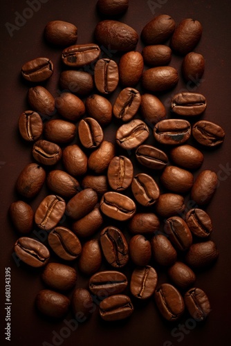 Coffee beans of coffee front view AI generated illustration