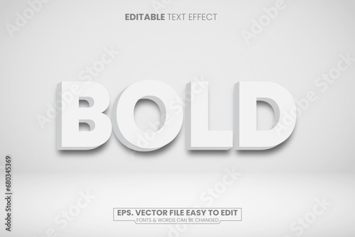 Modern bold editable text effect