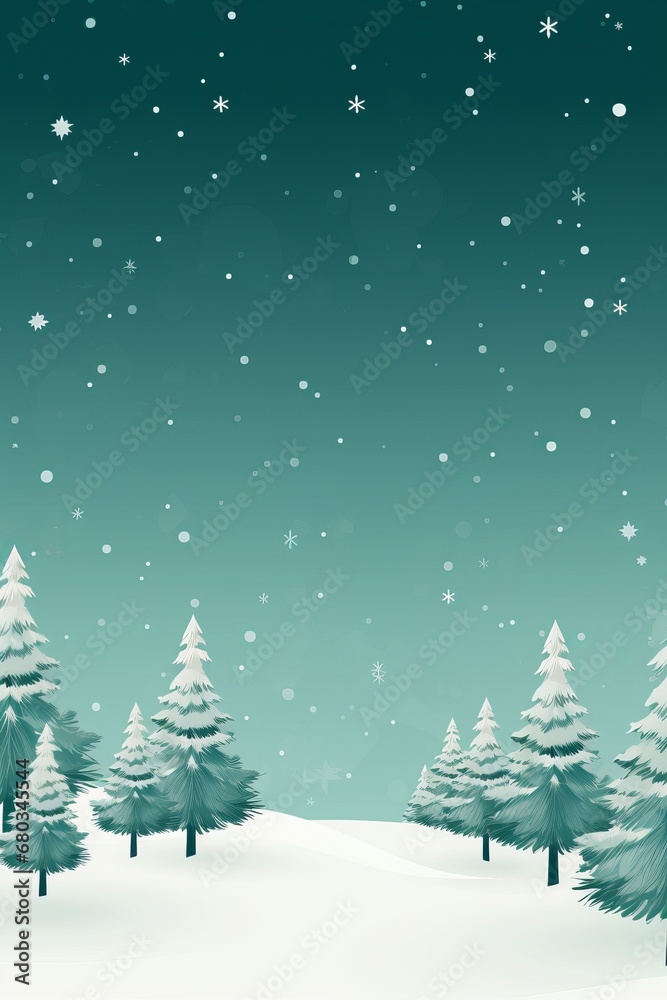 Natureinspired Christmas wallpaper in a minimalist style   AI generated illustration