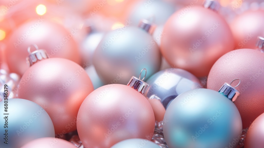 Pastelthemed macro shots of Christmas decorations for a phone wallpaper   AI generated illustration