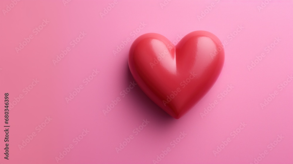 Picture a macro close up of a Valentines candy heart on a matte pink background AI generated illustration Picture a macro close up of a Valentines candy heart on a matte pink background AI generated illustration