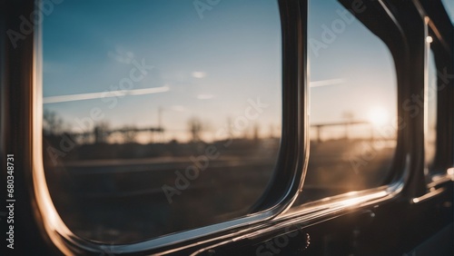 train window AI generated illustration