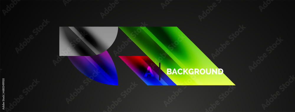 Fototapeta premium Abstract geometric shapes symbolizing creative technology, digital art, social communication, and modern science. Ideal for posters, covers, banners, brochures and websites
