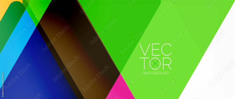 Obraz premium Abstract background. Color transparent triangles in mosaic style with shadow lines. Design for website headers, social media posts, digital art displays, presentations, branding elements, wallpapers
