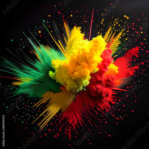 holi paint powder splash colour code black background hight quality photo