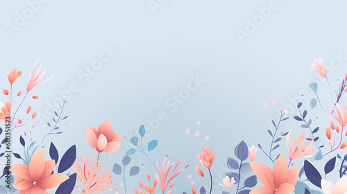 Small floral pattern PPT background poster web page  large blank background