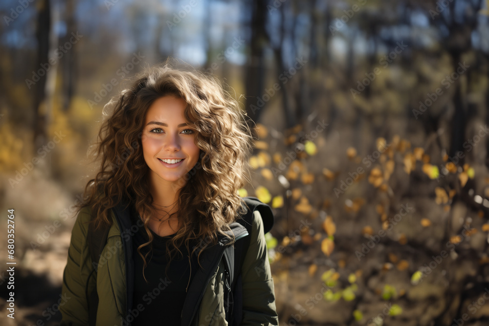 Portrait of a beautiful young woman in nature. Generative AI image. Portrait of a beautiful young woman in nature. Generative AI image.