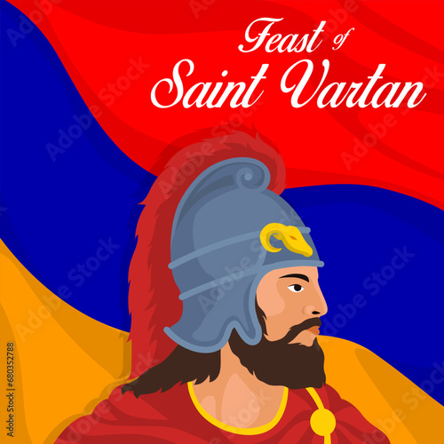 Feast of Saint Vartan Day. The Day of Benin illustration vector background. Vector eps 10 photo