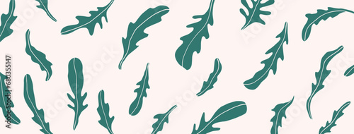 Fresh Arugula Bundle - Vector Illustration with Editable Outlines