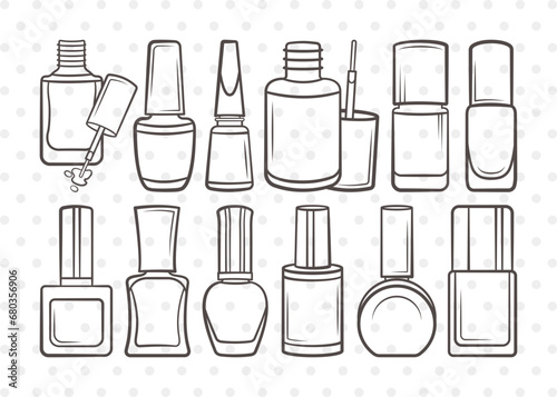 Nail Polish Clipart SVG Cut File | Nail Polish Bottle Svg | Manicure Svg | Make Up Svg | Polish Bottle Svg | Pink Polish Svg | Fashion Svg | Nail Polish Svg Bundle