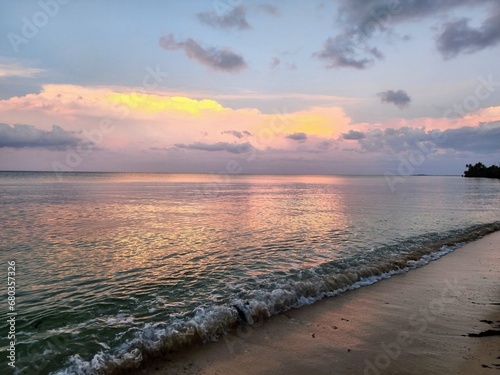 sunset on the beach