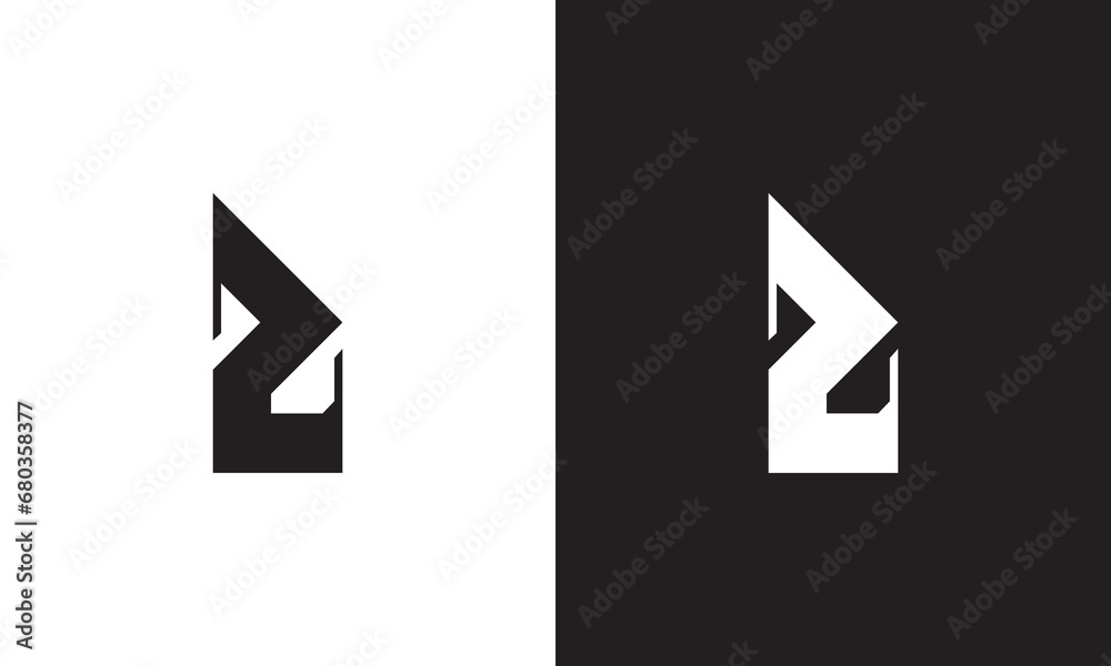 Letter Z or 2 monogram logo vector. Simple luxury logo Letter Z or 2 monogram logo vector. Simple luxury logo