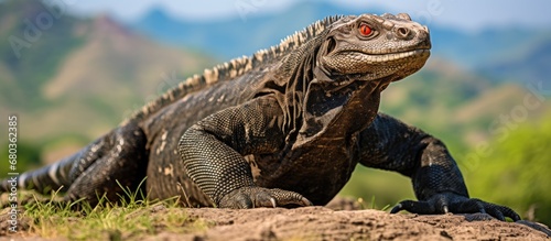 Travelers to Flores, Indonesia, must visit Komodo Island Komodo National Park to witness the awe-inspiring and dangerous Komodo Dragons, which are the largest species of wild animals Varanus family © AkuAku