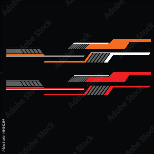 racing car wrap sticker design vector. car modification stickers