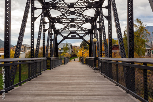 The Bridge over the Clark Fork River in Montana in Milltown State Park photo