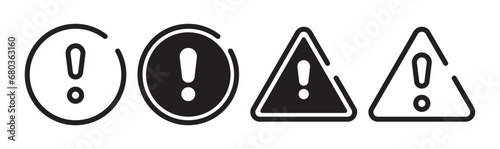 Alert caution sign. Danger warning symbol vector icon