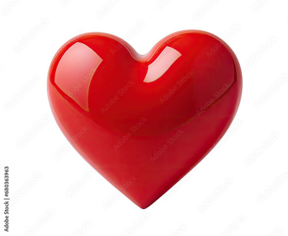 Illustration of red glossy heart isolated on transparent background Illustration of red glossy heart isolated on transparent background