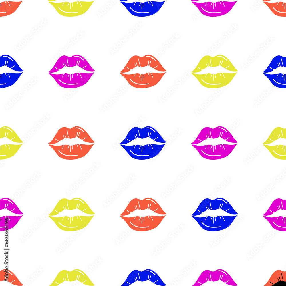 seamless pattern with lips seamless pattern with lips