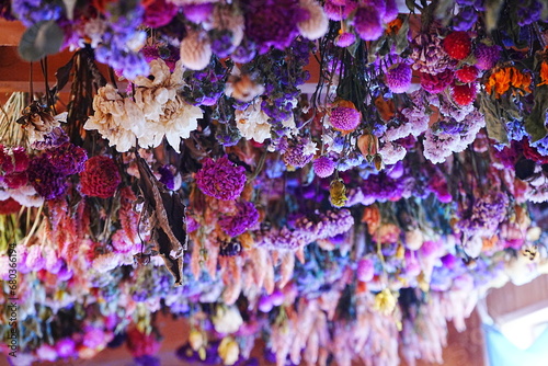 Obraz na płótnie Dried flower Bouquet - ドライフラワー ブーケ w salonie