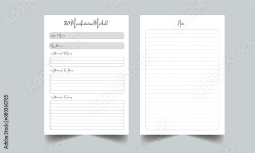 Editable 369 Manifesting Journal KDP Interior