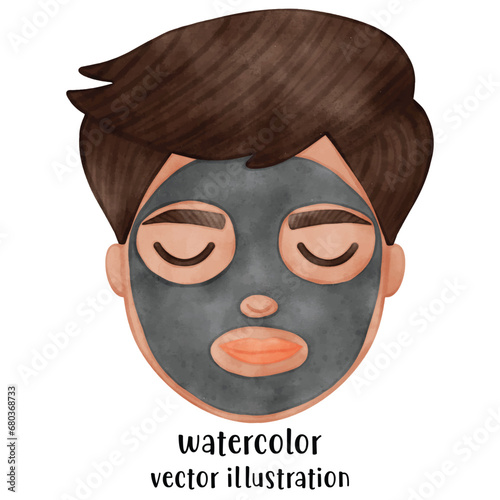 Man face, Facial mask, self care, Sheet mask, handsome 