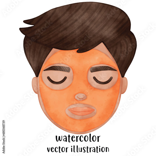 Man face, Facial mask, self care, Sheet mask, handsome 