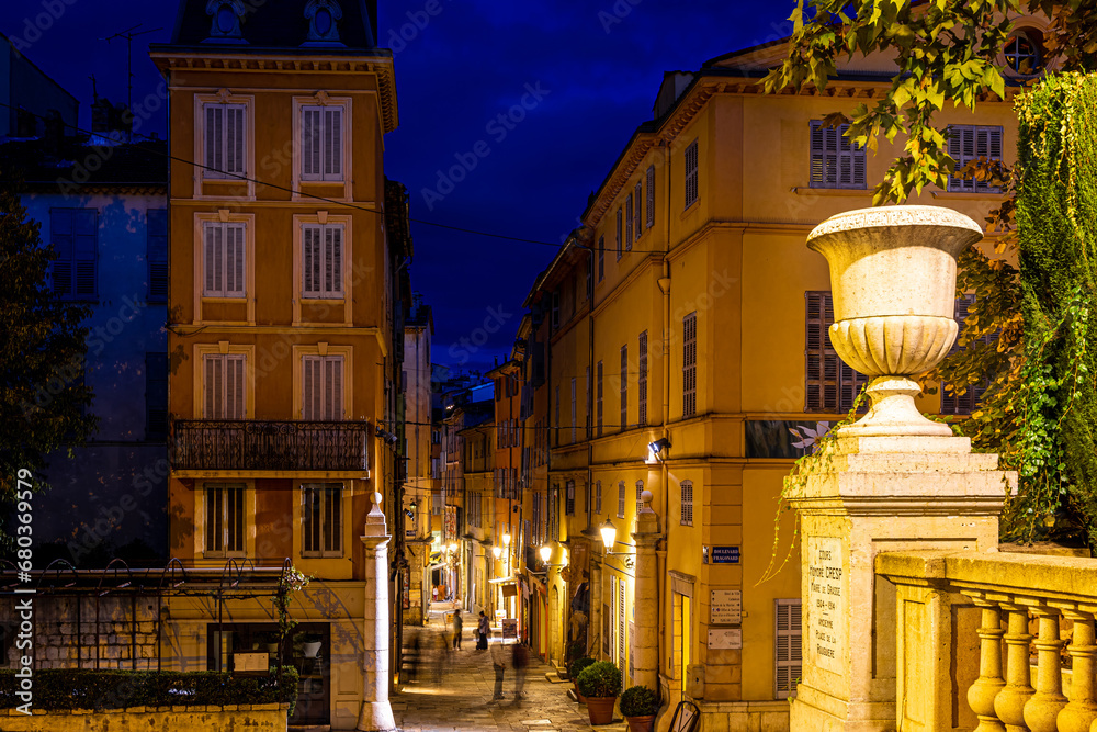 View of Grasse, a town on the French Riviera, known for its long-established perfume industry