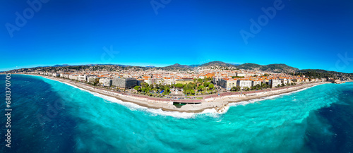 Aerial view of Nice  Nice  the capital of the Alpes-Maritimes department on the French Riviera