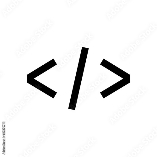 code icon symbol coding sign icons. web vector icon
