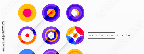 Vibrant and eye-catching vector background featuring a grid of colorful circles arranged in a patterned composition, perfect for modern and trendy designs