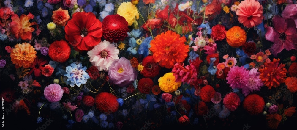 In the midst of an enchanting garden, nature unfolds its vibrant display with a tapestry of floral brilliance, showcasing a kaleidoscope of colors, from the striking red blooms to the array of In the midst of an enchanting garden, nature unfolds its vibrant display with a tapestry of floral brilliance, showcasing a kaleidoscope of colors, from the striking red blooms to the array of