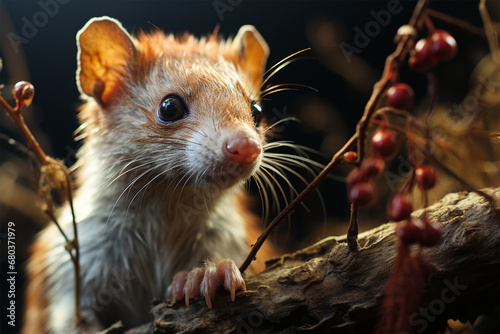 a mouse on a branch