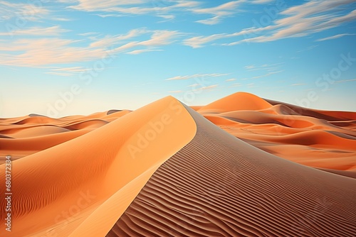 Painted Wonders: Desert Colors and Rippled Sand Dunes Under a Clear Sky