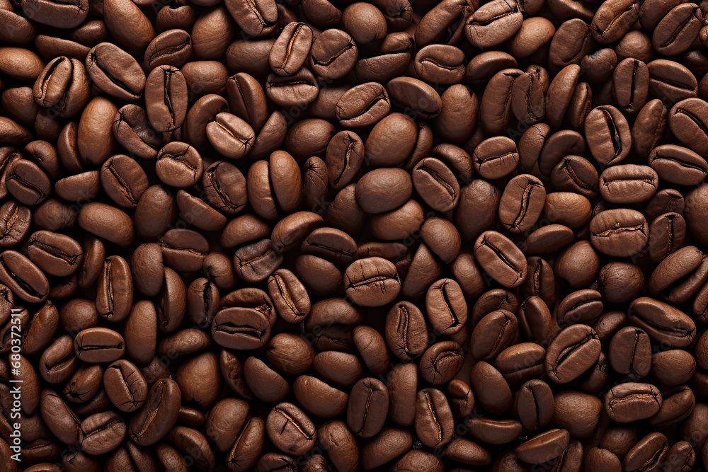 Naklejka premium Espresso Brown Coffee Bean Pattern: A Dark Delight